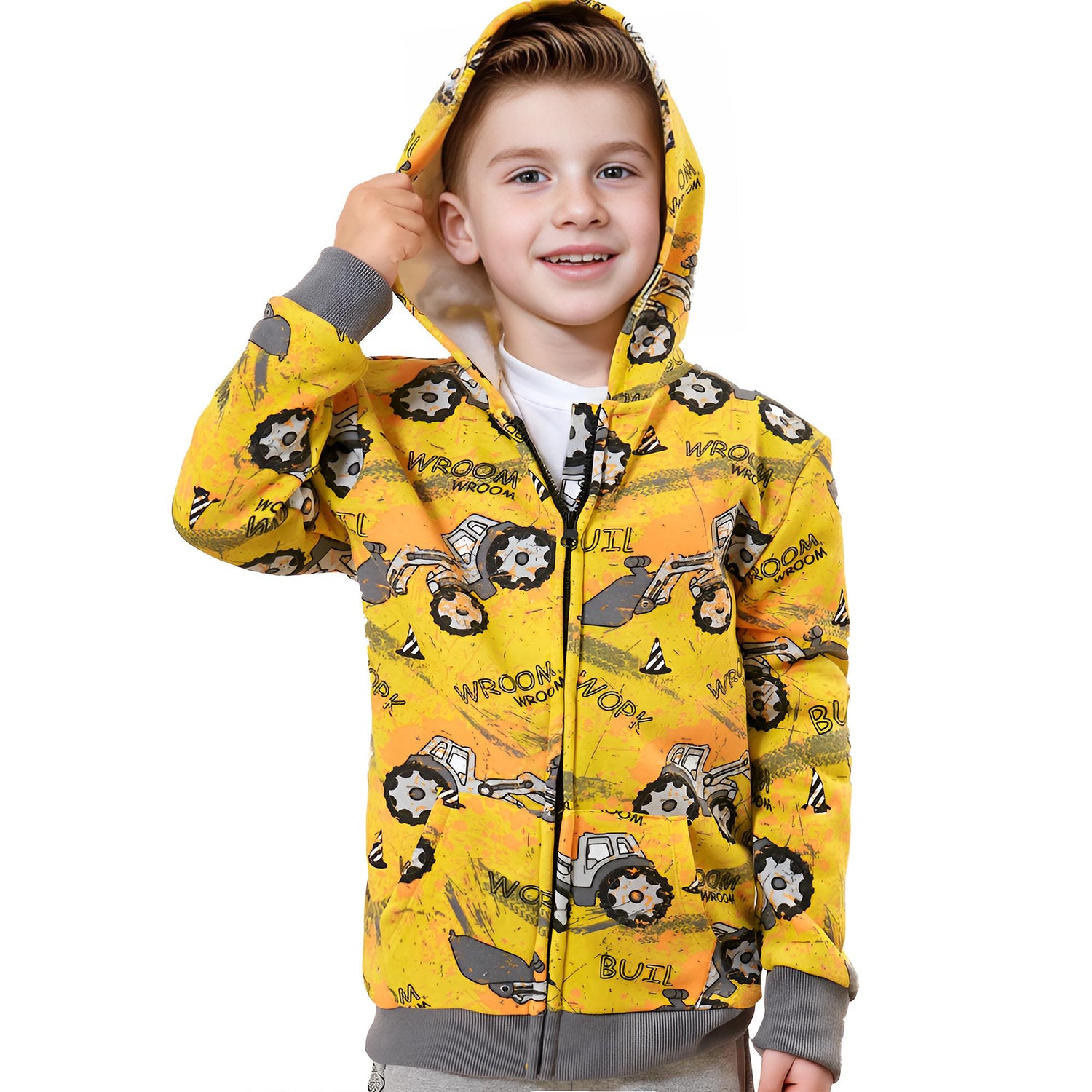 Boys Zip up Hoodie Dinosaur Sweatshirt Soft Brushed Fleece Fall Outerwear Jacket Sudaderas para